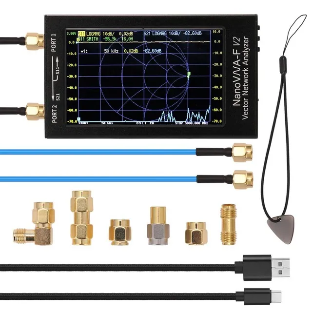 أدوات تحليل أخرى 4.3 بوصة IPS شاشة LCD ناقلات الشبكة محلل S-A-A-2 هوائي موجة قصيرة HF VHF UHF