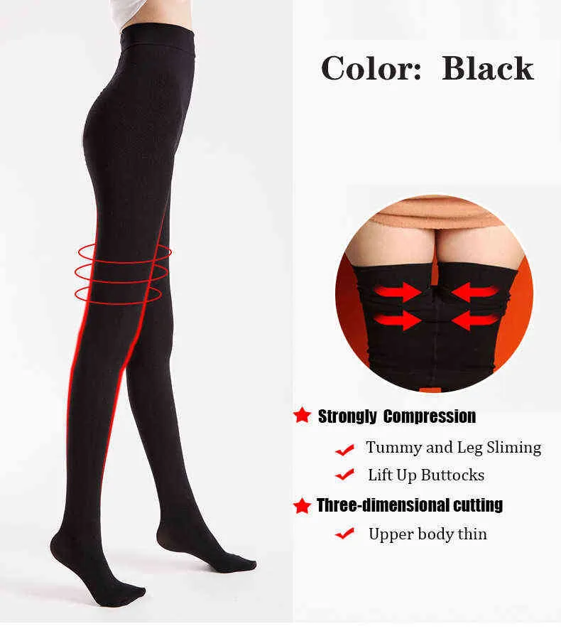 2 Size Down Compression Pantyhose Legs Shaper Pants Slimming Tights  Stockings