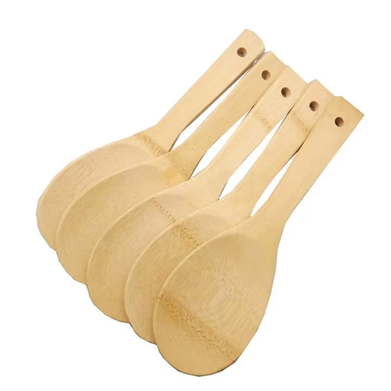 Bamboo Spoons: Wooden Kitchen Utensil Rice Spoon... 