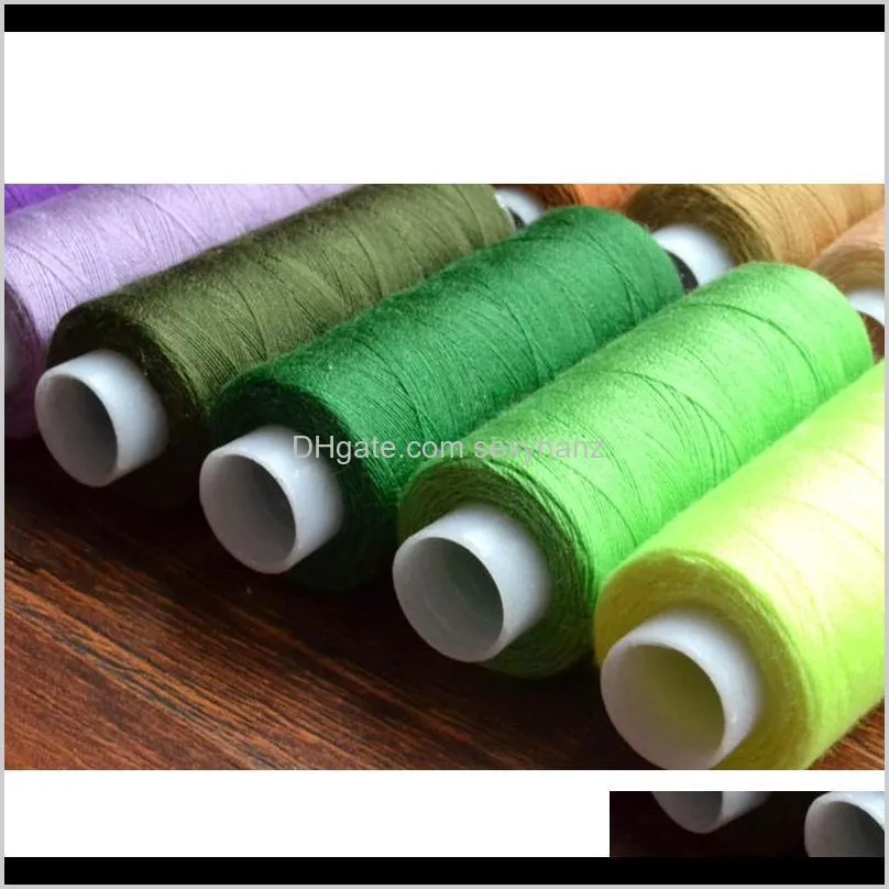 30pcs 250 yards sewing thread polyester machine embroidery hand sewing threads steering-wheel diy craft patch supplies