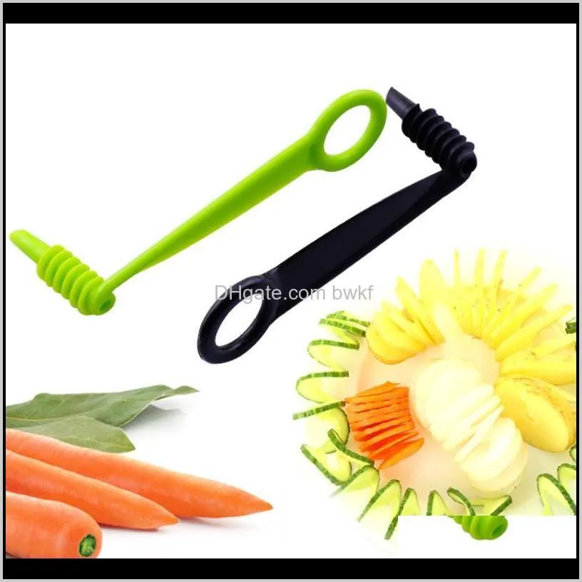 1pc spiral slicer blade hand slicer cutter cucumber carrot potato vegetables spiral knife kitchen accessories tools random color