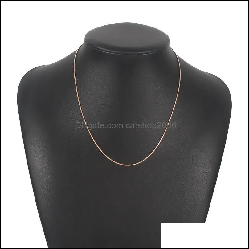 Designer Minimalist Thin Snake Chain Gold Plated Necklaces For Women Niche Sexy Choker Jewelry Accessories Chains