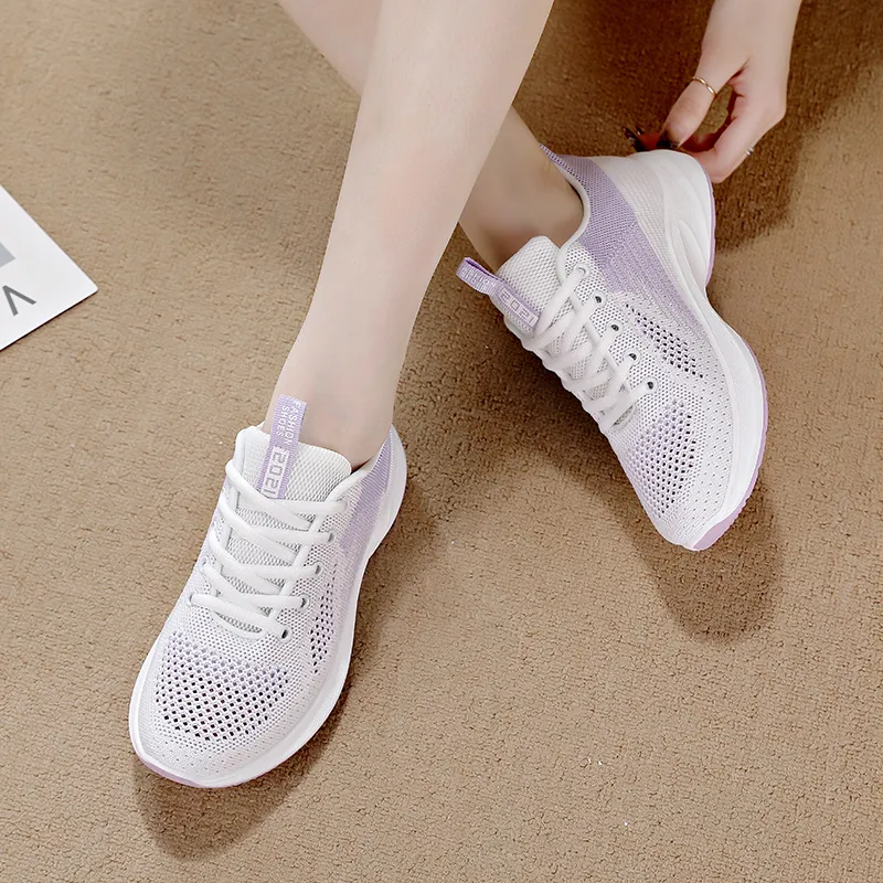 Summer Women's shoes hollow breathable fly weave ins tide Korean version of all-match casual Walking comfortable shoe 35-40