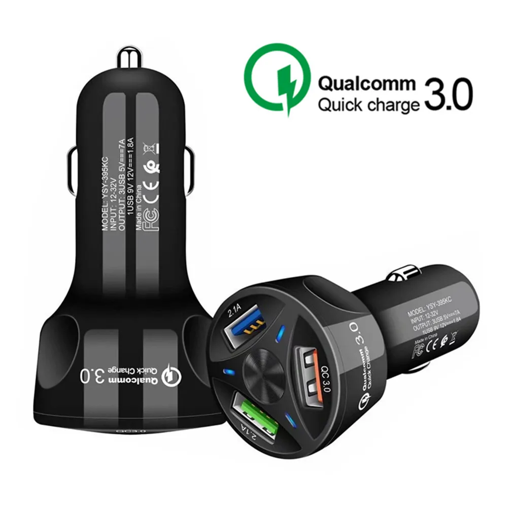 YSY 395KC QC 3.0 3xUSB Порты Автомобильные Зарядные Устройства USB  Универсальный Телефон Зарядное Устройство Быстрая Зарядка В Машине Для  Смартфонов Быстрый Заряд От 215 руб. | DHgate