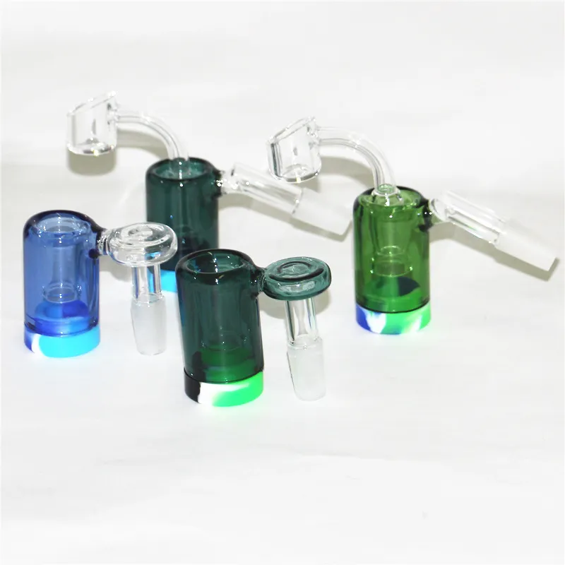 Narguilés Verre Reclaim Catchers Adaptateurs 14mm 18mm Mâle Femelle 45 90 degrés Reclaimer Dome Nail Ash Catcher Adaptateur Pour Silicone Eau Bongs Dab Rigs