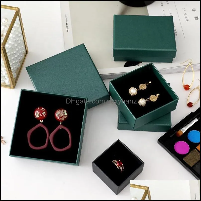 Jewelry Pouches, Bags Wholesale 500pcs/lot Gift Box With Lid Cardboard Necklace Custom Logo Print