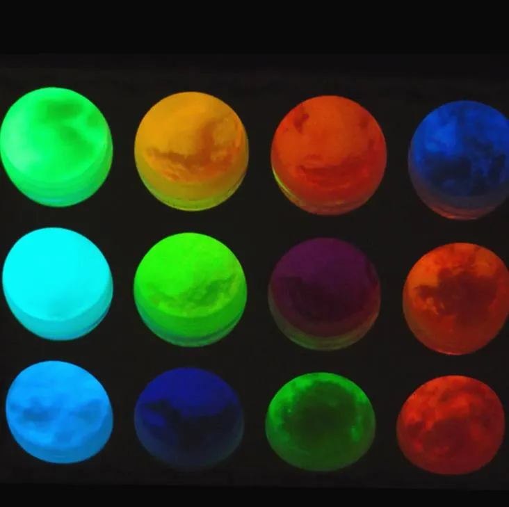 12 Grids Fluorescence Nail Glitter Powder Light Luminous Ultrafine Glowing Pigment Neon Phosphor In The Dark Nail
