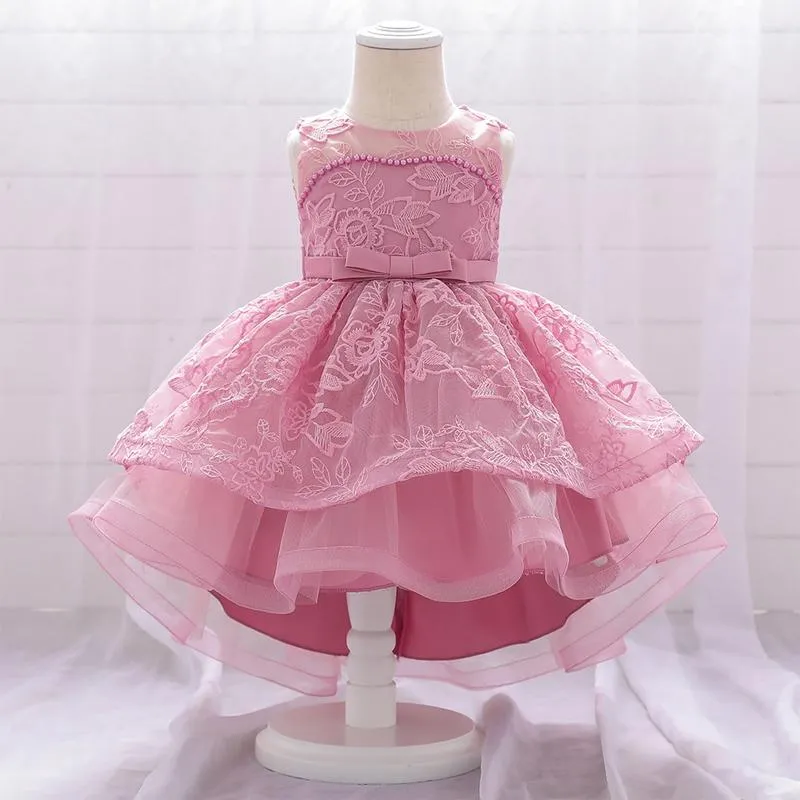 Vestidos para meninas 0-24M com miçangas nascidas, roupas de batismo, vestido de batizado para meninas, presente de casamento, lantejoulas, aniversário, princesa