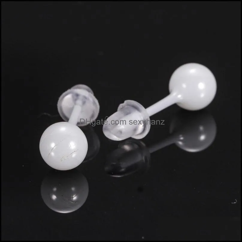 Stud Cute 8mm Ball Ceramic Earings For Women Fashion Jewelry Anti-allergy Party Accessories Earring Jewellry