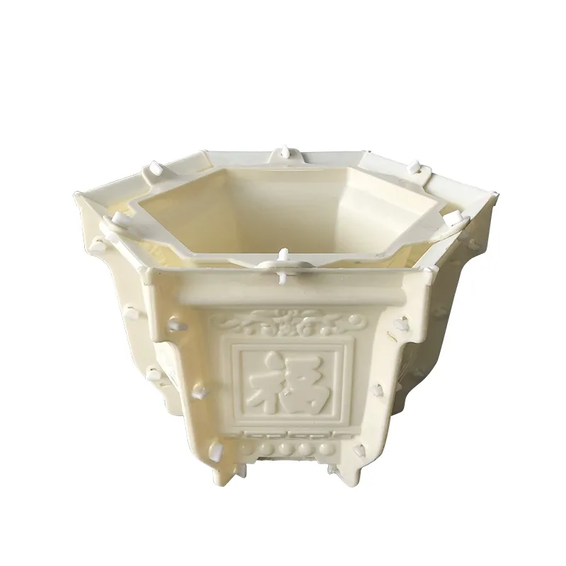 Vaso da fiori in cemento a forma di diamante Stampo in cemento Stampo in ABS per piante grasse Vasi da fiori fai-da-te Decorazione del giardino di casa 210401