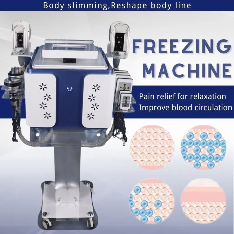 Multifunction Cryolipolysis For Fat Reduction Waist Slimming Fat Freeze 40K Cavitation Lipofreeze Body Lift Machine#Ou181