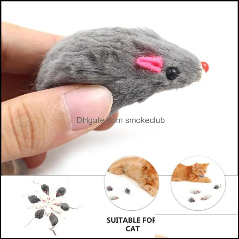 Cat Toys 12pcs Kitten Chew Simulation Mice Interactive Plaything