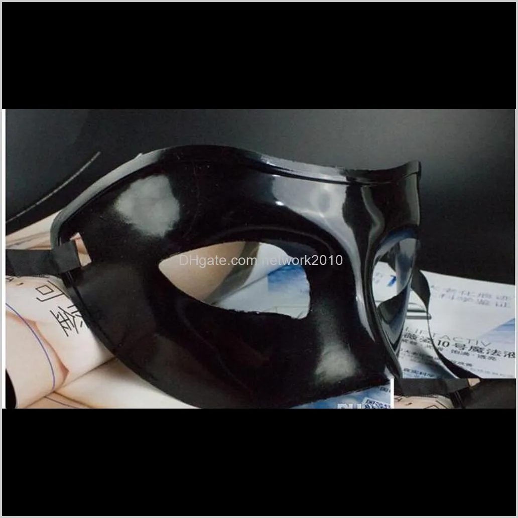 men`s masquerade mask fancy dress venetian masks masquerade masks plastic half face mask optional multi-color (black, white, gold,