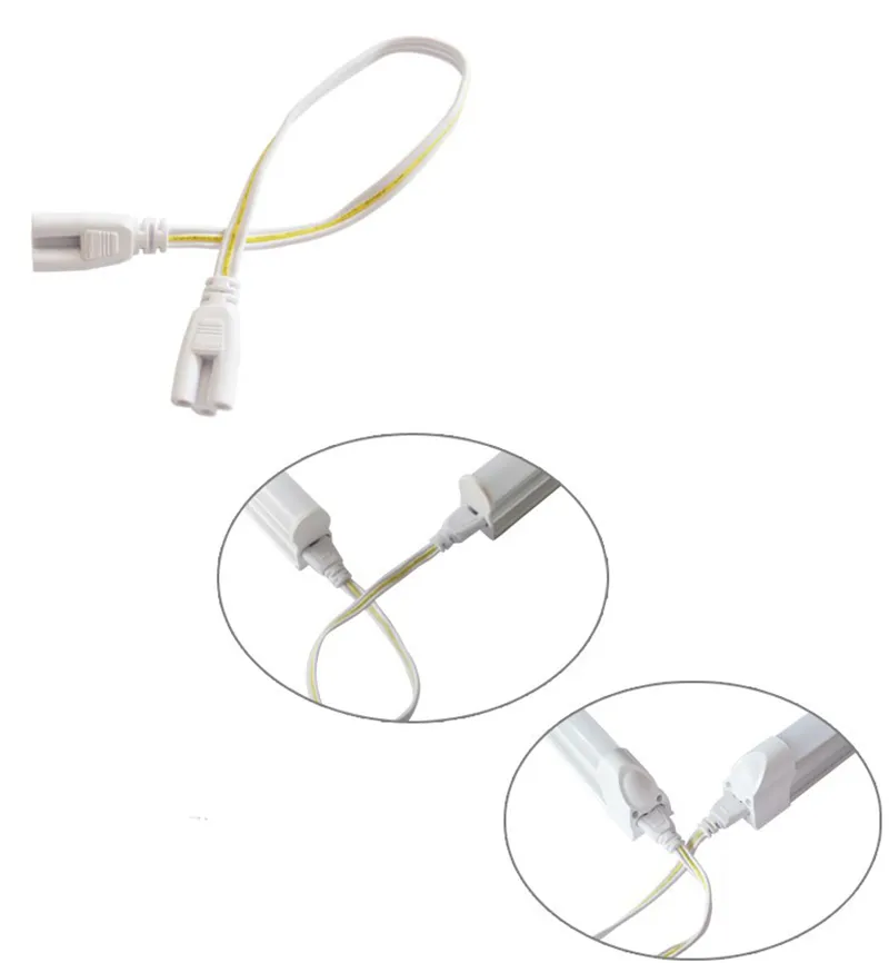 3-poliger LED-Röhrenanschluss, 20 cm, 30 cm, 50 cm, 100 cm, dreiphasig, T4, T5, T8, LED-Lampenbeleuchtung, Verbindung mit doppelseitigem Kabel