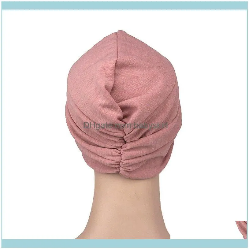 Fashion Bandanas Women Turban Muslim Hat Twist Hijab Bonnet Cap Adult Chemo1