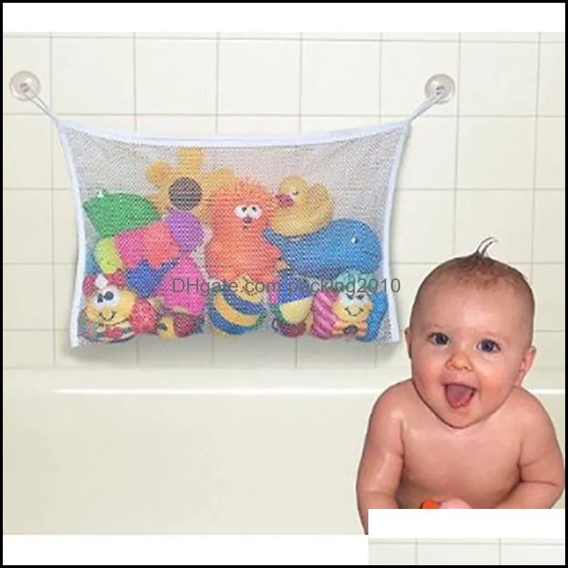 Storage Bags Durable Eco-Friendly Toy Folding Baby Bathroom Mesh Bath Bag Net Suction Cup Baskets Selling
