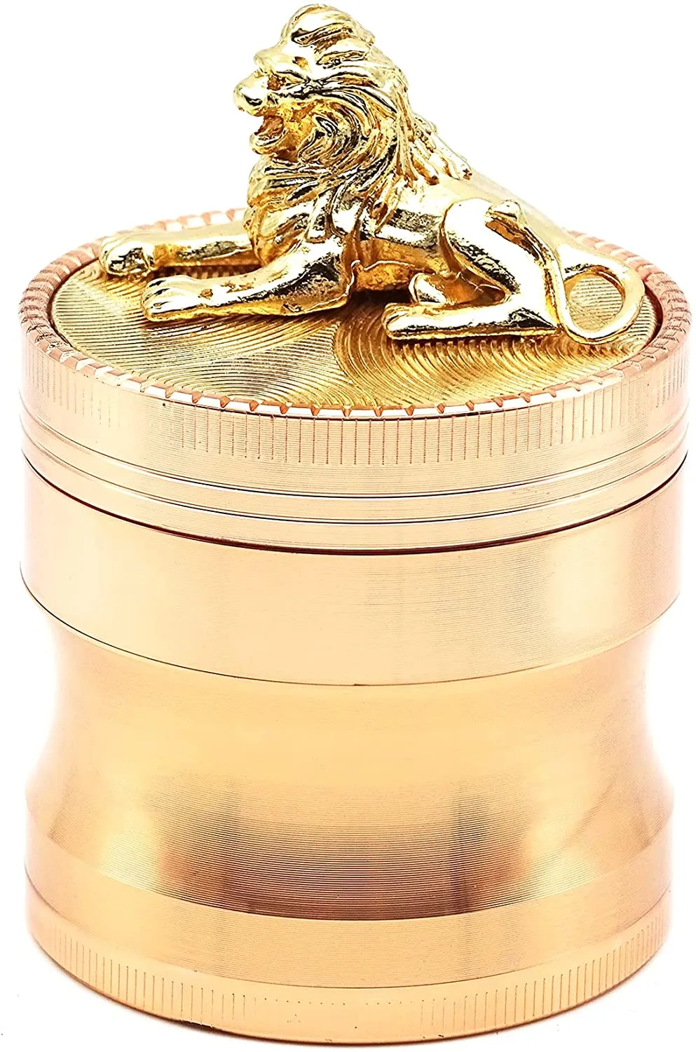 뚜껑에 단단한 사자 모양이있는 헤비 듀티 대형 향신료 분쇄기 (로즈 골드) 그라인더