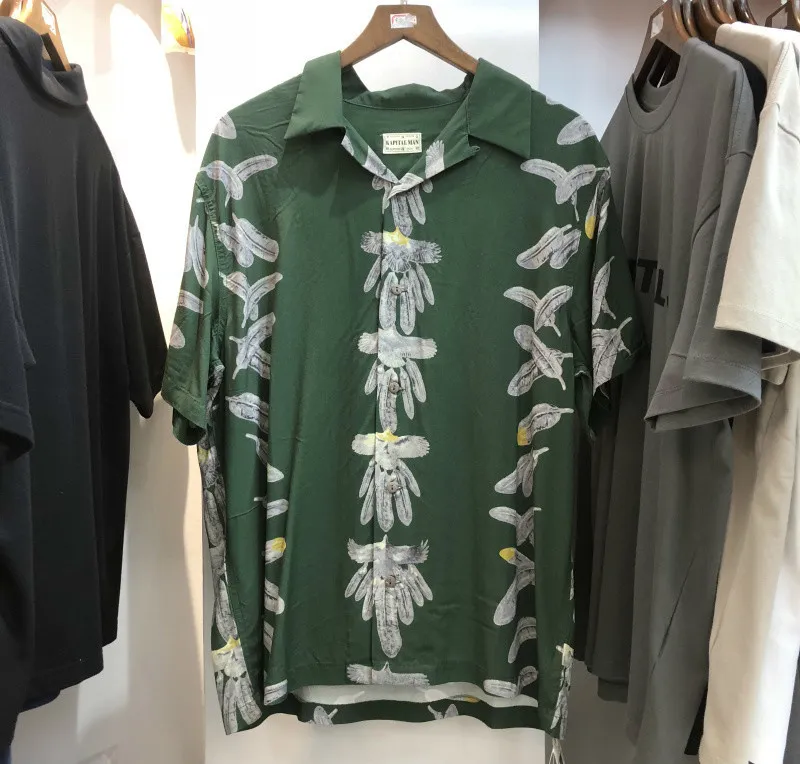 Kapital Gömlek Erkek Kadın Streetwear Hawaii Stil Plaj Tees Kapital Uzun Kollu Casual Gömlek C0401