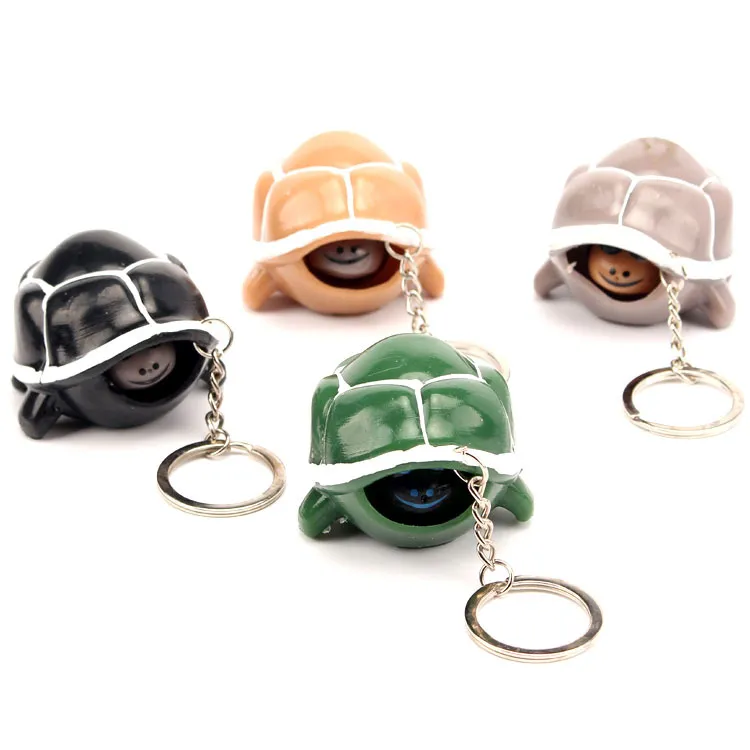 Fidget Dimple Keychain Toy Favor For Children Shrink Head Turtle Tricky Spoof