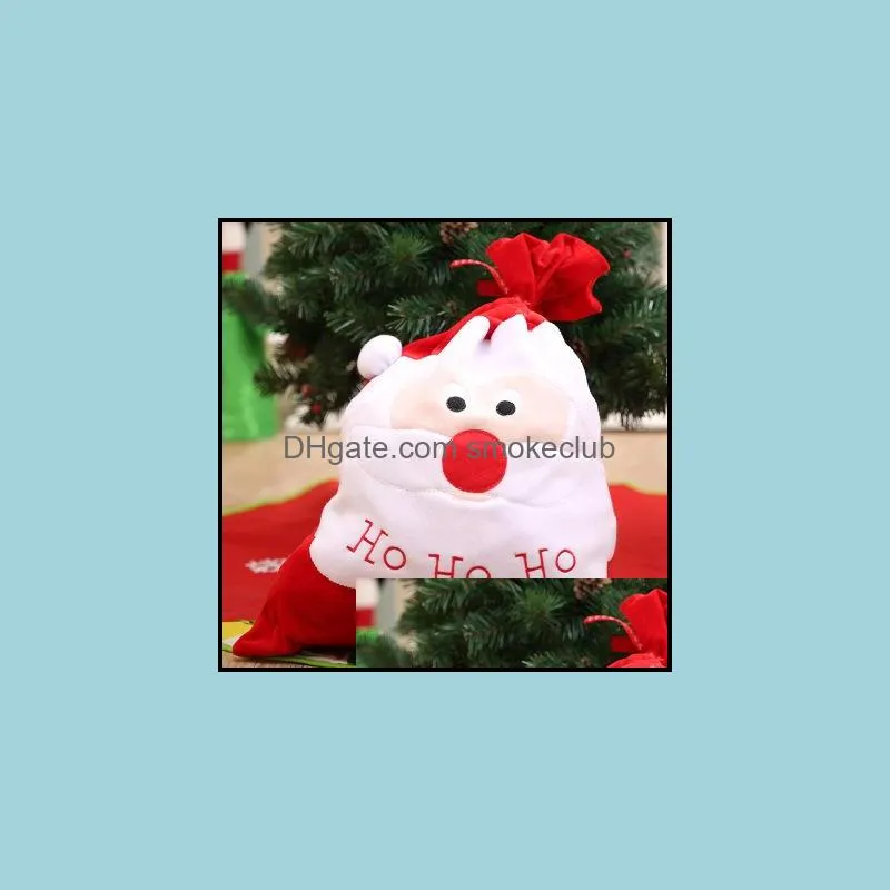 Christmas Sacks Bag Canvas Personalized Children Candy Gifts Bag Christmas Handbag Trick Christmas Eve Gift Bag EEA930