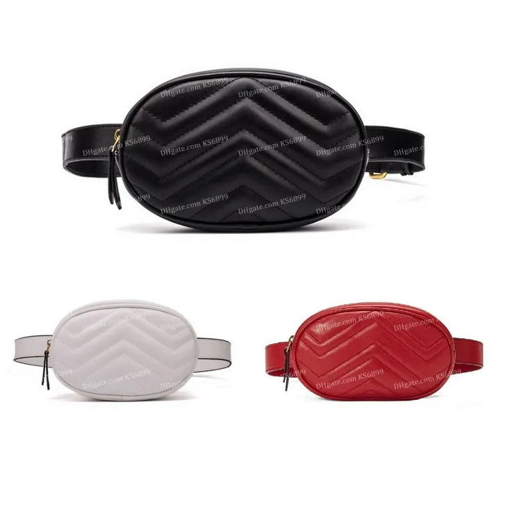 Mode Läder Midja Väskor Handväskor Purses Kvinnor Fanny Pack Handväska Lady Cross Body Belt Chest Bag 6 Färger KS6899