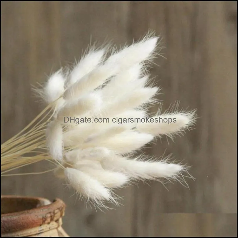 Decorative Flowers & Wreaths 60 Stems Pampas Grass Dried Flower Tail Natural Plants Floral Bouquet Home Decoration Accessories