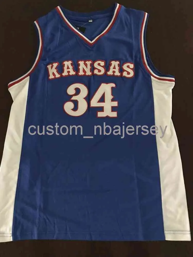 Men Women Youth Mens Large Vintage Paul Pierce Kansas Jayhawks NCAA Basketball Jersey stitched custom name any number