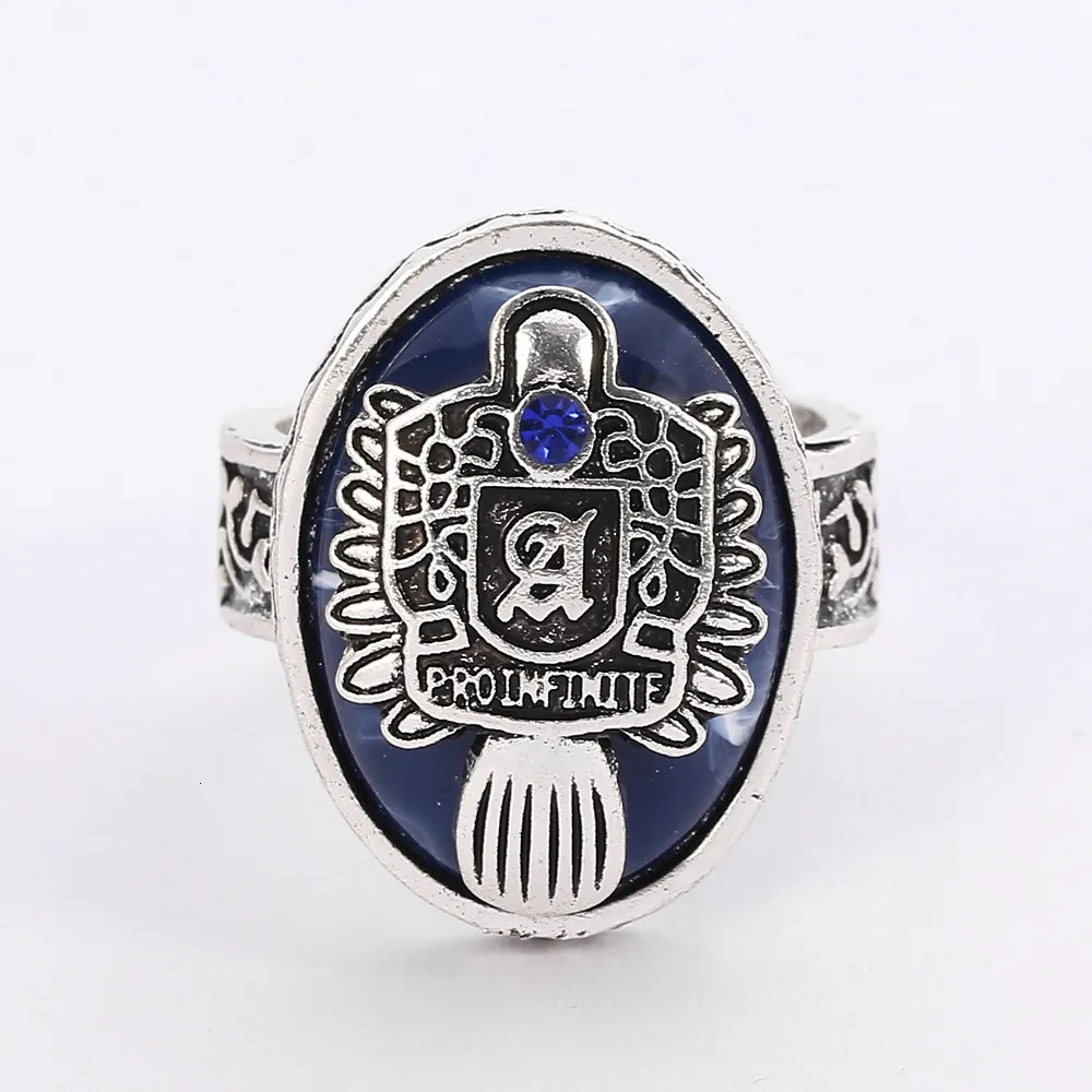 The Vampire Diaries Rings Real 925 Sterling Silver Damon Salvatore Ring  Men's With Lapis Lazuli Natural