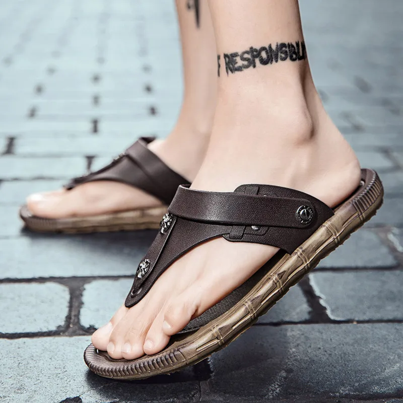 Thin flip flops mens shop