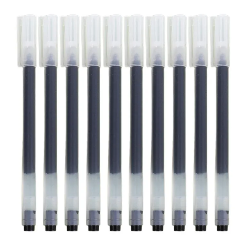 Gel Pens 10Pcs/Pack Examation Pen 3 Colors Optional Anti-Slip Silicone Grip 0.5mm Needle Nib Writing Graffiti Set