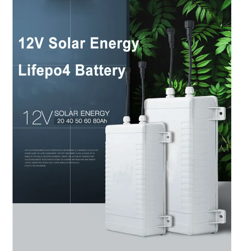 12v zonne-energie Lifepo4 lithiumbatterij met BMS voor 20Ah/40Ah/50Ah/60Ah/80Ah Camera bewaakte energieopslagbatterij