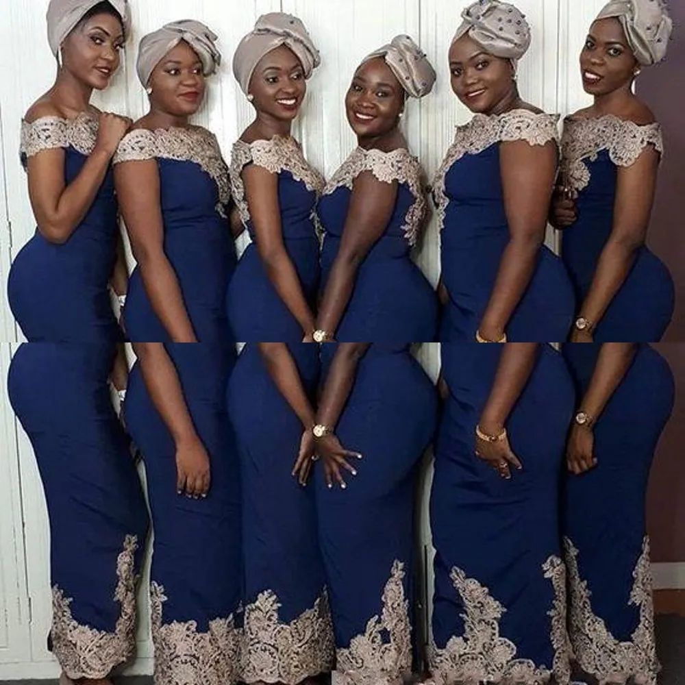 Navy and gold bridesmaid dresses on sale