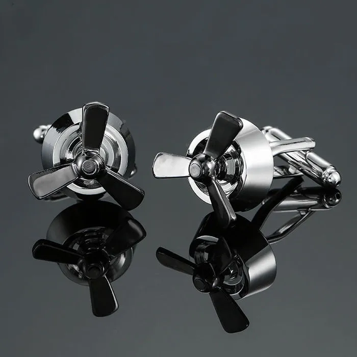 BUFF LINKS TERNO DE NEGￓCIO CAMISL CUFFLINKS SLUVE BOTON BURCH Gun Business Suact Top Jewelry