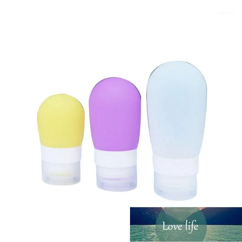 Bouteilles de stockage Bocaux Ensemble de voyage portable Preuve Tubes de silicone compressibles Taille Conteneurs de toilette Continuer rechargeable approuvé1