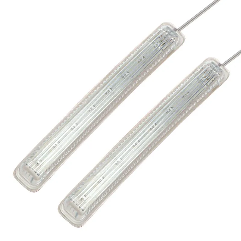 비상 조명 2pcs LED 자동차 광원 노란색 소프트 8 SMD 앰버 표시 등 깜박이 자동 백미러 FPC 회전 신호