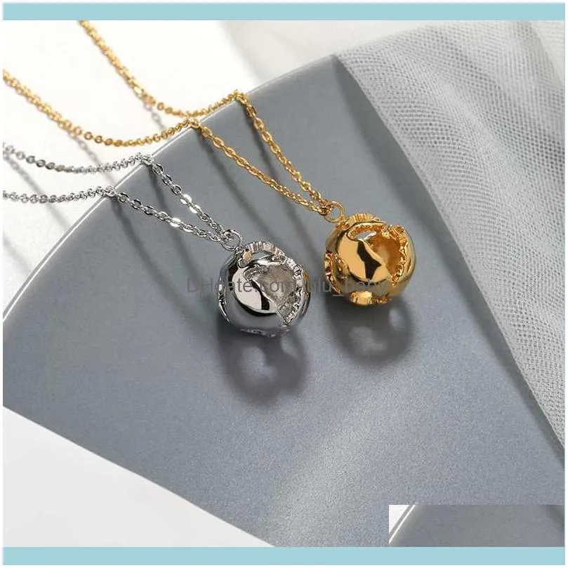 Chains 3D Planet Earth Necklace Pendant For Women Collares Gold World Journey Map Pendants Boho Choker Friendship Gift1