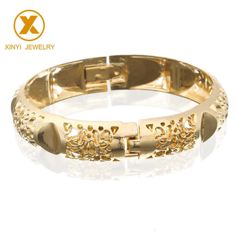 Pulsera dorada de estilo marroquí para joyería de boda para mujer Q0719