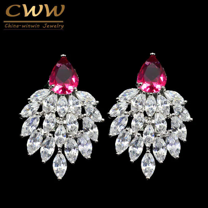 Designer di alta qualità signore orecchio gioielli marquise cluster cubic zirconia orecchini in pietra per regalo di Natale CZ295 210714