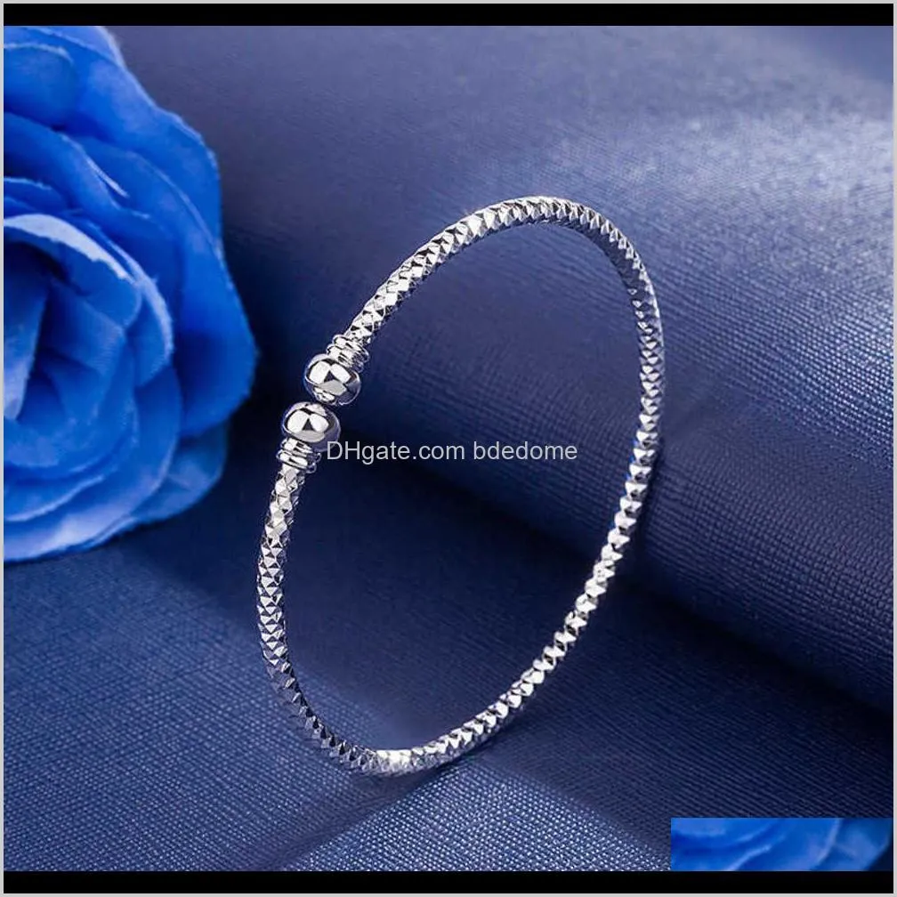 women`s with adjustable opening 24k sier plated floral roman bracelet 2.5m thread ringvqsb