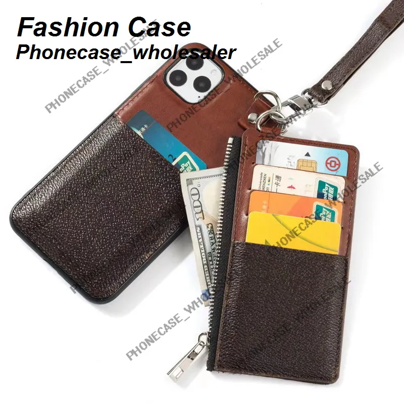 Fashion Designer Leather Card Wallet Phone Cases for iphone 13 12 11 Pro Max 11P XR XSMax 7 8 plus with Patterns Case