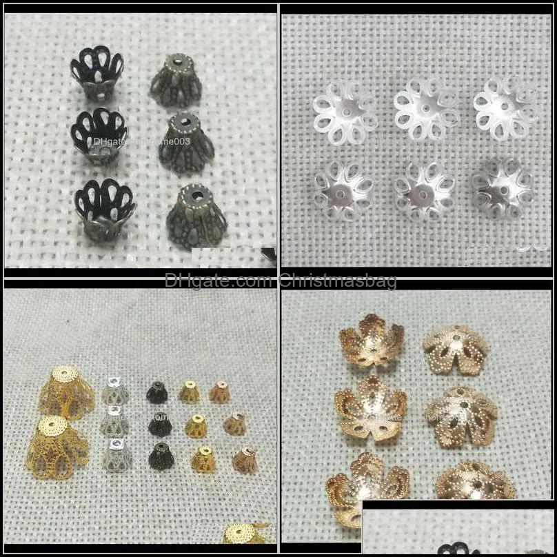 Arts, Crafts Gifts Home & Gardentassels Beads Ends Caps Crimp End Spacer Pearl Connector Flower Leaf Filigree Hollow Earrings Findings
