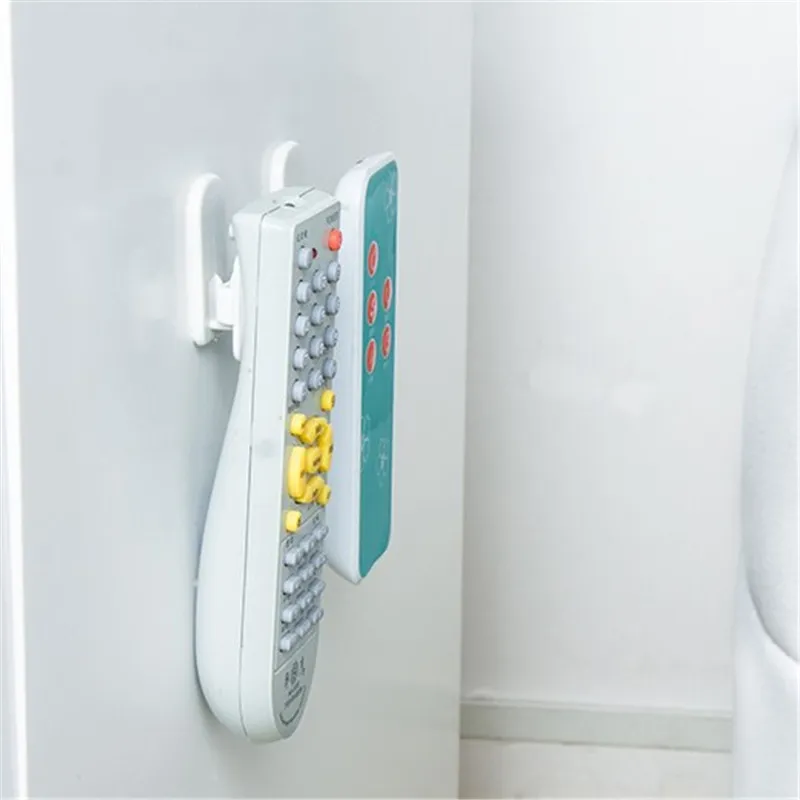 Home Remote Controls Storage Hooks Plastic Sticky Hook TV Key Wall Storage Holder Strong Hanger yq01882