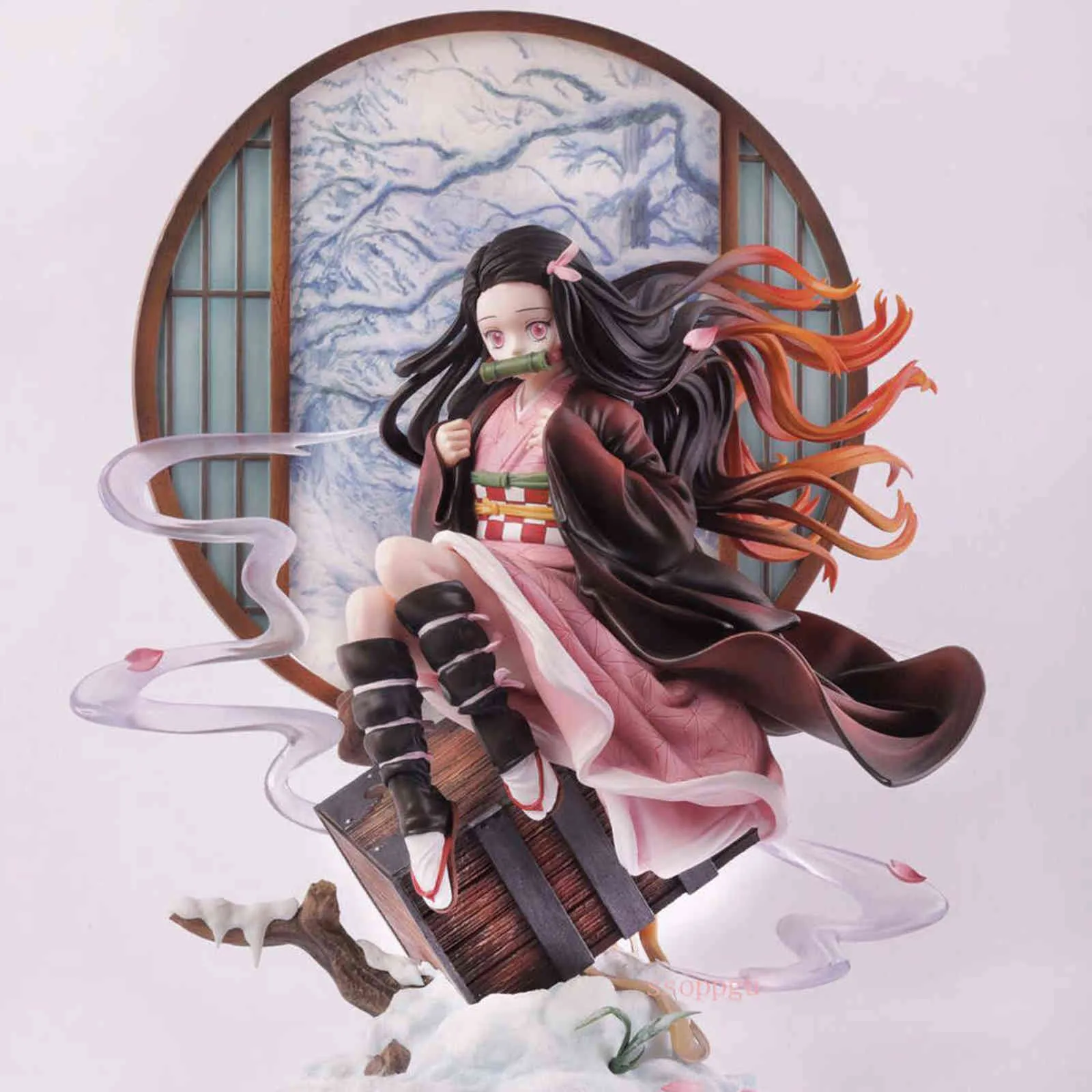 Anime Demon Slayer: Kimetsu no Yaiba Kamado Nezuko figura 28cm GK UP Art MINI PVC figura de acción juguete coleccionable modelo muñeca regalo H1105