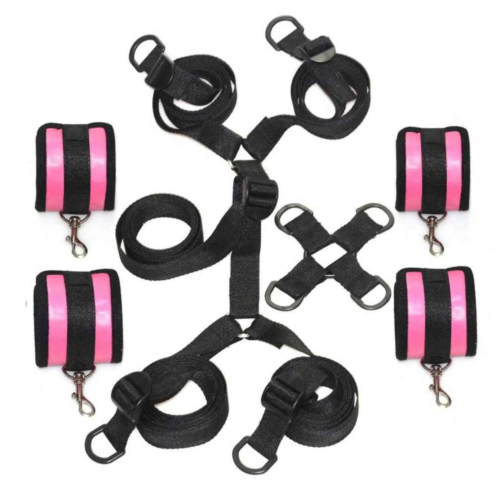 NXY Sm bondage Under Bed BDSM Leather Bondage Handcuffs & Ankle Cuffs Restraint System Fetish Slave Sex Toys For Couples Adult Erotic Toy Games 1126