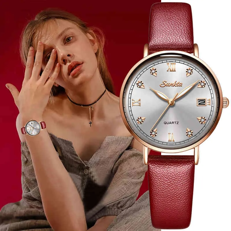 SUNKTA Fashion Ladies Watches Top Brand Luxury Female Clock Creative Design Women Watches Waterproof Watch reloj mujer 210517