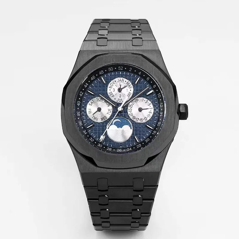 Uhren für Herren, automatische mechanische Herrenuhr, 41 mm, Edelstahl-Armband, modische Business-Armbanduhr, wasserdichte Armbanduhren, Montre De Luxe