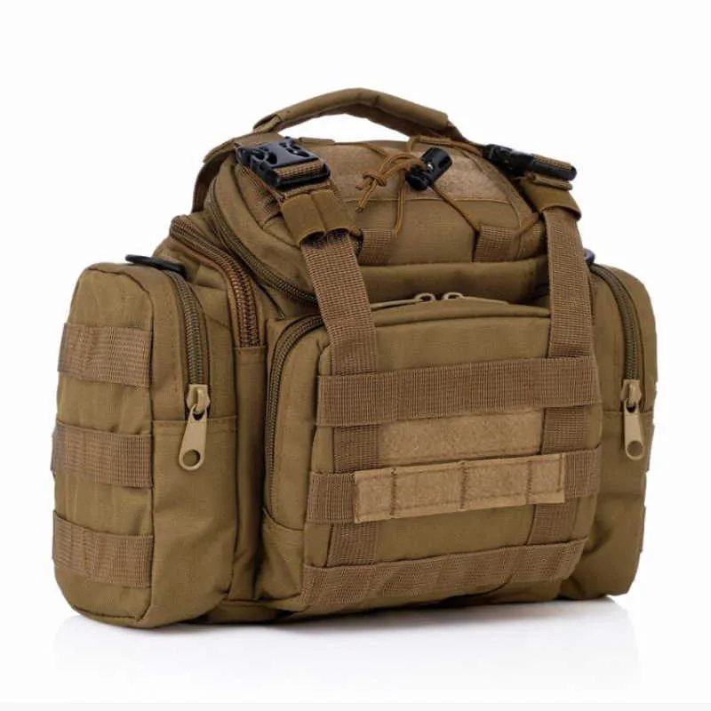 Oxford Taille Sac Multi-fonctionnel Tactique Doux Simple Épaule En Plein Air Casual Montagne Sac Camping Armée Sac À Dos Y0721