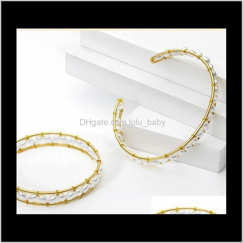 luxury designer jewelry women rings elegant cuff pearl rings with shell retro pouplar old fashion designer bracelets