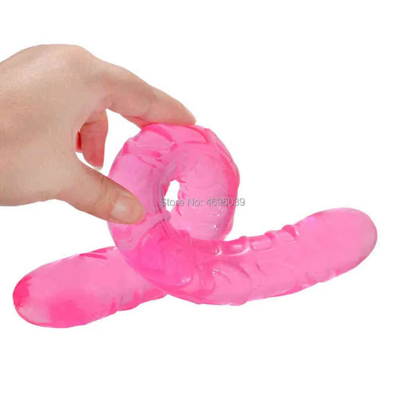 NXY volwassen speelgoed 10 snelheid vibrators dubbele lange dildo dual head flexibel nep penis volwassen seksspeeltje voor lesbische dildo's vrouwelijke masturbatie 1203