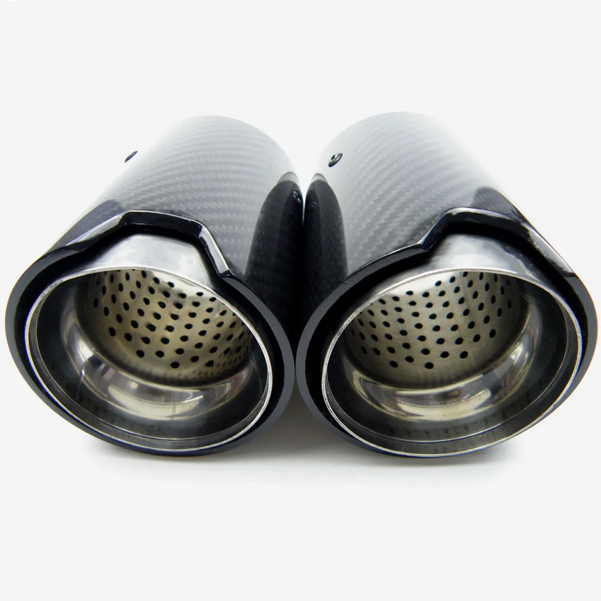 Car Styling M Label Car Carbon Fiber Exhaust pipe End Muffler Tips tails For BMW275t